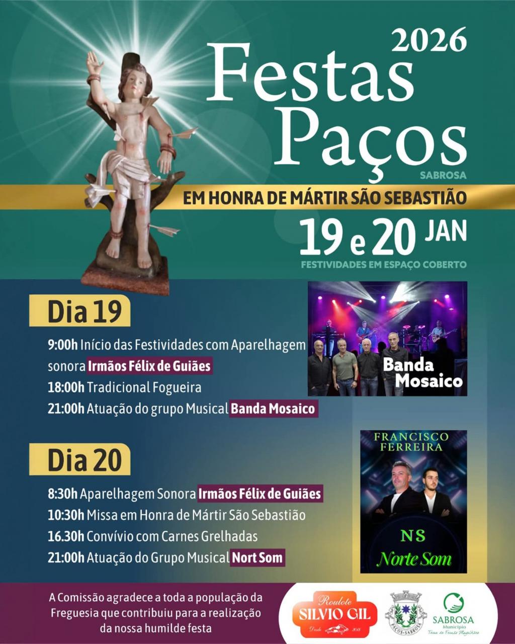 Festa em Honra de M&aacute;rtir S&atilde;o Sebasti&atilde;o - Pa&ccedil;os
