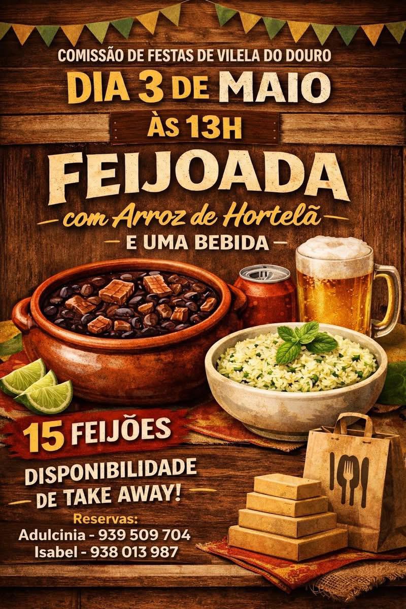 Feijoada com arroz de hortel&atilde; - Comiss&atilde;o de festas de Vilela do Douro